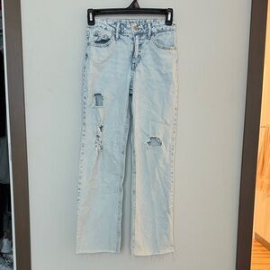 Art Class Girls Light Blue Distressed Kids Jeans 10